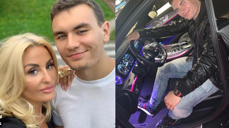 Conan Kaźmierski szpanuje samochodem