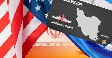 USA atakują irańską korwetę. Jednostka tonie