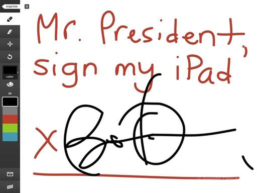 Obamie nie udało się podpisać na iPadzie [wideo] 2