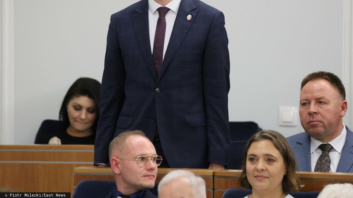 Krzysztof Kukucki podczas ślubowania w Senacie