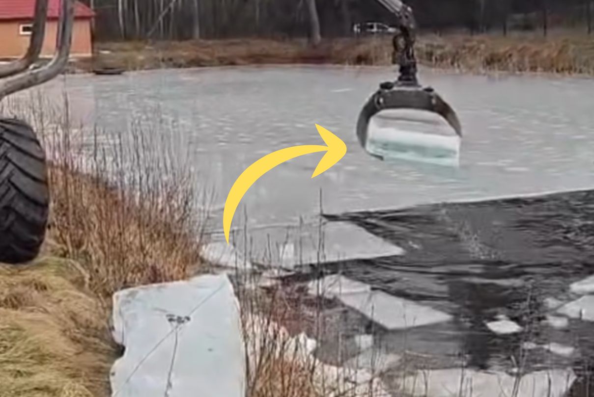 Zaczęli wydobywać lód. Leśnicy mają w tym tajemniczy cel