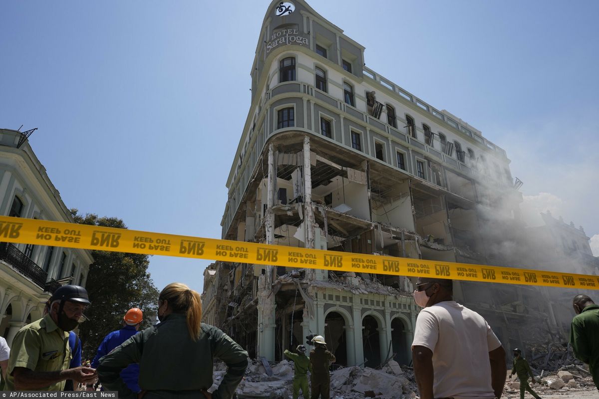 Wybuch w Hawanie. Hotel Saratoga w gruzach