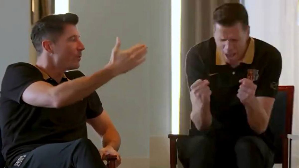 Twitter / FC Barcelona / Na zdjęciu: Wojciech Szczęsny i Robert Lewandowski