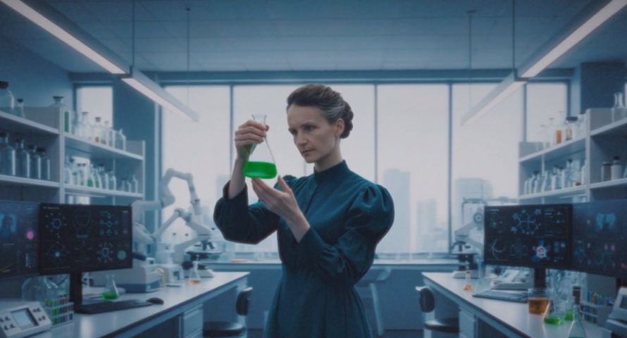 Ożywiona Maria Skłodowska-Curie w kampanii Ministerstwa Energii