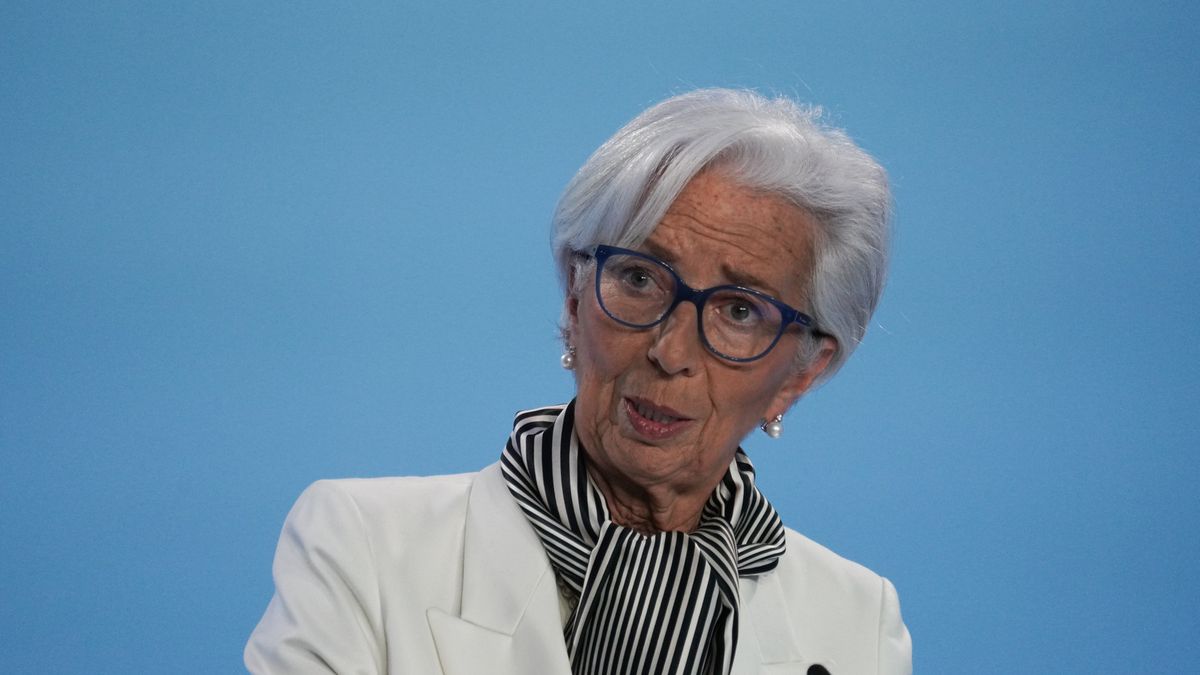 Christine Lagarde, president of the European Central Bank (ECB), at a rates decision news conference in Frankfurt, Germany, on Thursday, Jan. 25, 2024. The European Central Bank kept interest rates on hold for a third straight meeting and stuck with wording that suggests cuts may still be some way off. Photographer: Ben Kilb/Bloomberg via Getty Images