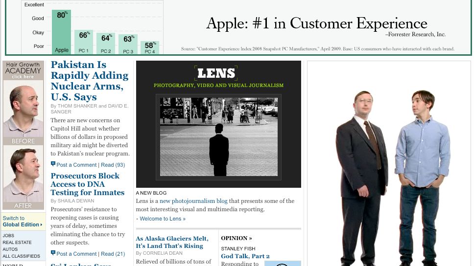 Łysiejący gość z bannera w reklamie Apple na NY Times 1
