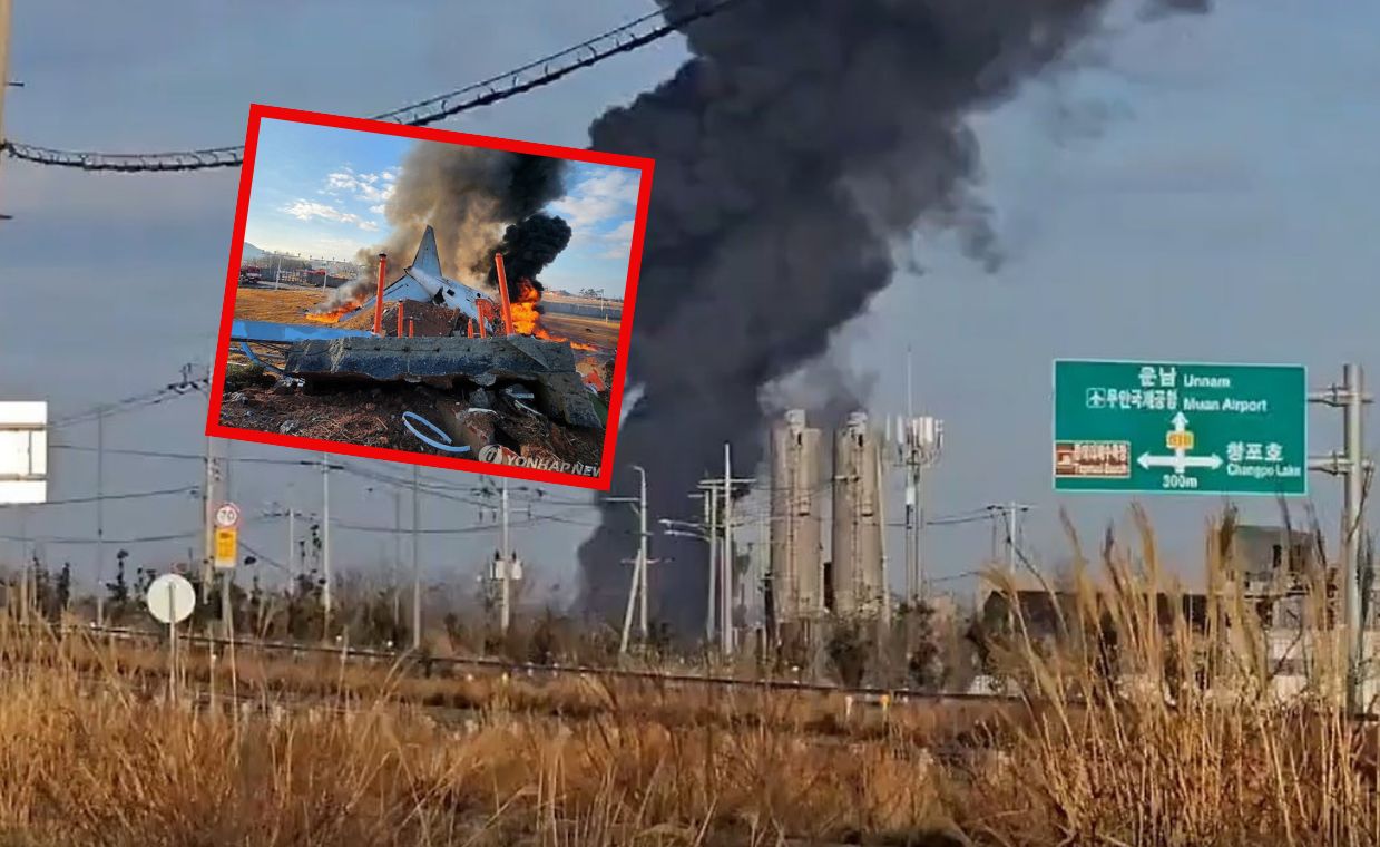 A passenger plane has crashed in South Korea. There are casualties.