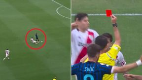 Katastrofa obrońcy River Plate. Fatalne zachowanie i czerwona kartka [WIDEO]