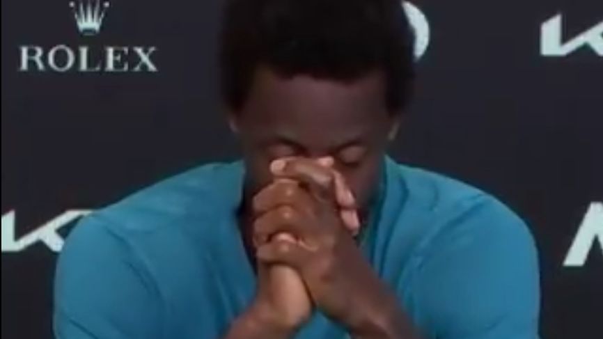 Twitter / Na zdjęciu: Gael Monfils na konferencji prasowej