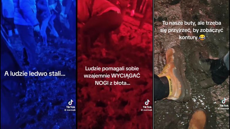 Publiczność Sylwestrowej Mocy Przebojów grzęzła w błocie
