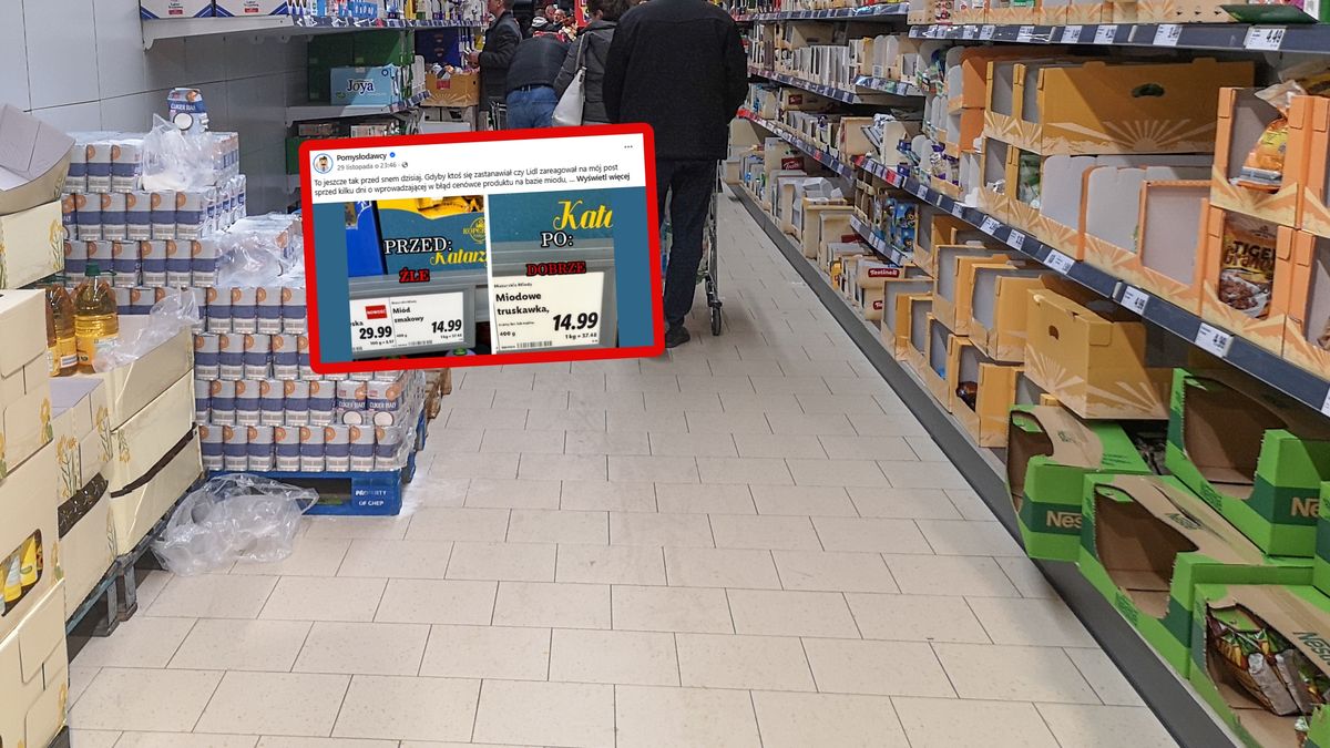 Błędna "cenówka" w Lidlu.