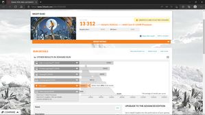 Poglądowy wynik w 3DMark Night Raid