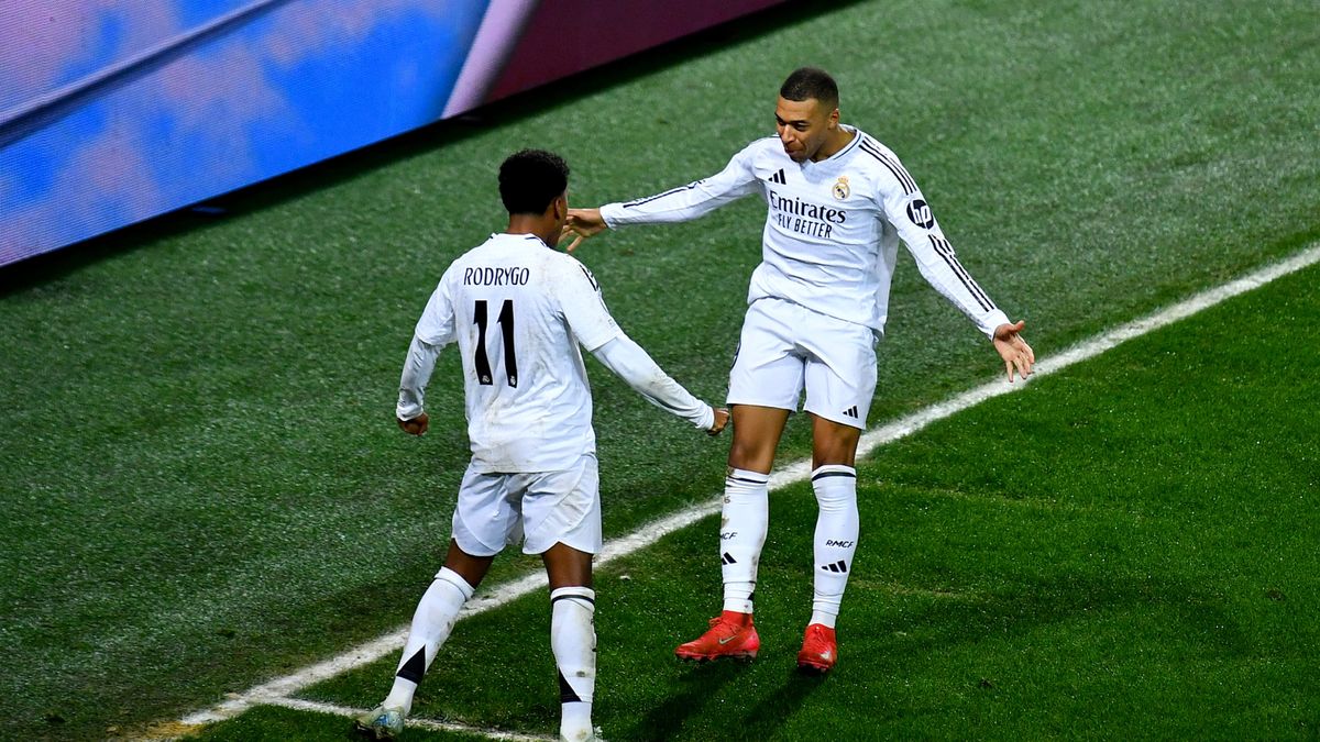 Getty Images / Franco Arland - UEFA / Kylian Mbappe i Rodrygo