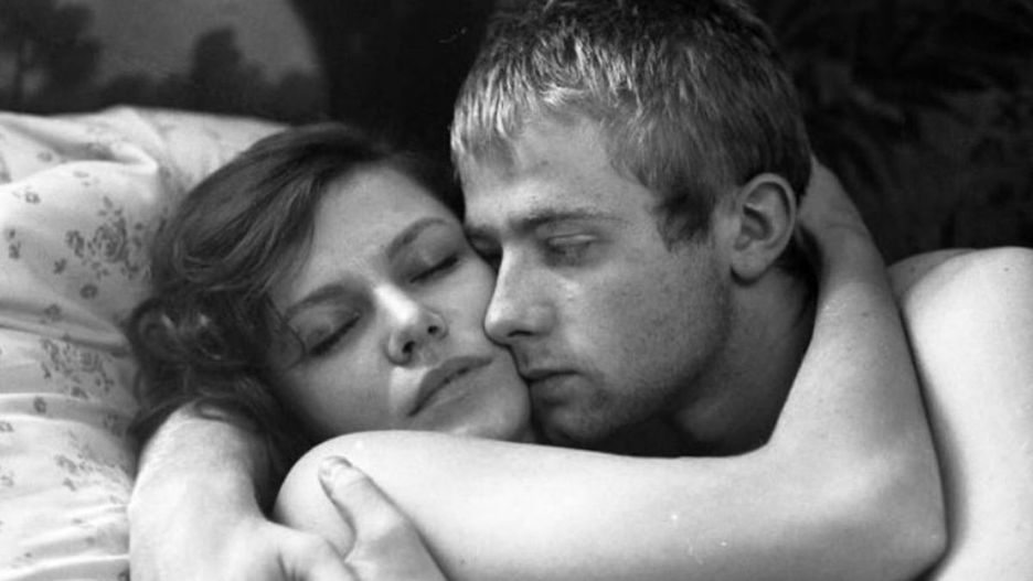 Elżbieta Panas i Olaf Lubaszenko w filmie "Sonata marymoncka", 1987 r.