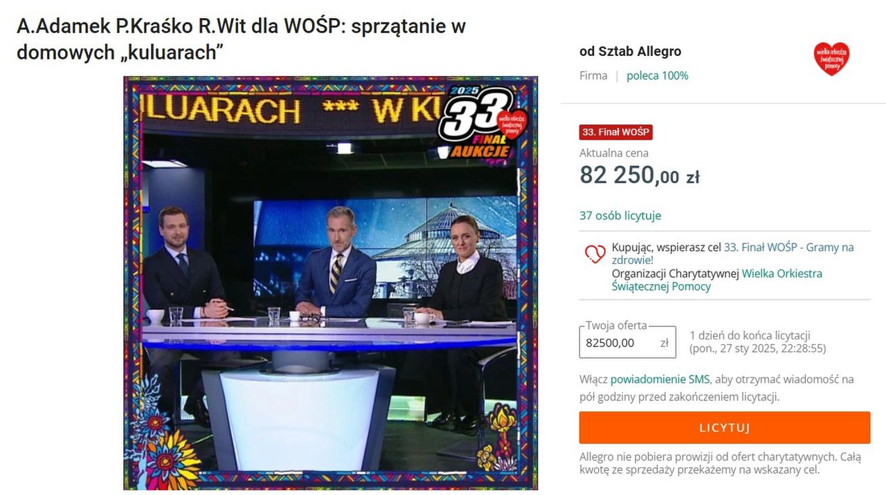 Oferta na WOŚP 2025