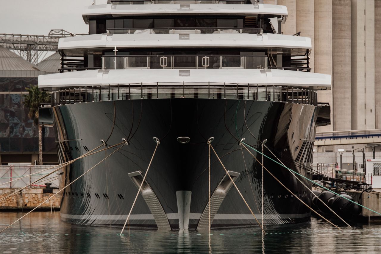 Mooring lines secure the superyacht Crescent, which was seized by the Spanish government, in Tarragona, Spain, on Thursday, March 17, 2022. The ship's owner isnt publicly known, though it is believed to belong to Russian Igor Sechin, head of Moscow-based Rosneft Oil Co., according to Reuters, which cited a police source it didnt identify. Photographer: Laia Solanellas/Bloomberg via Getty Images