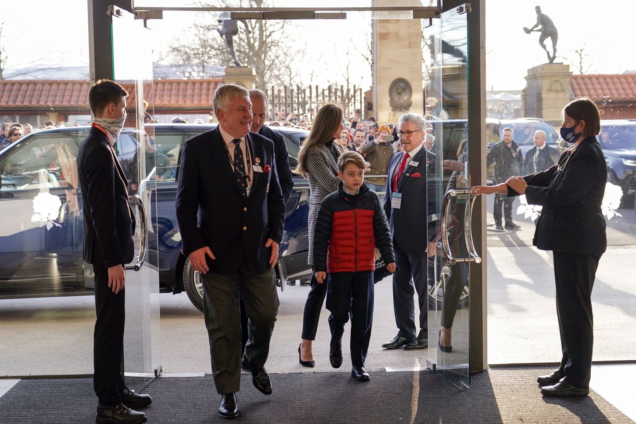 Rodzina królewska na meczu rugby