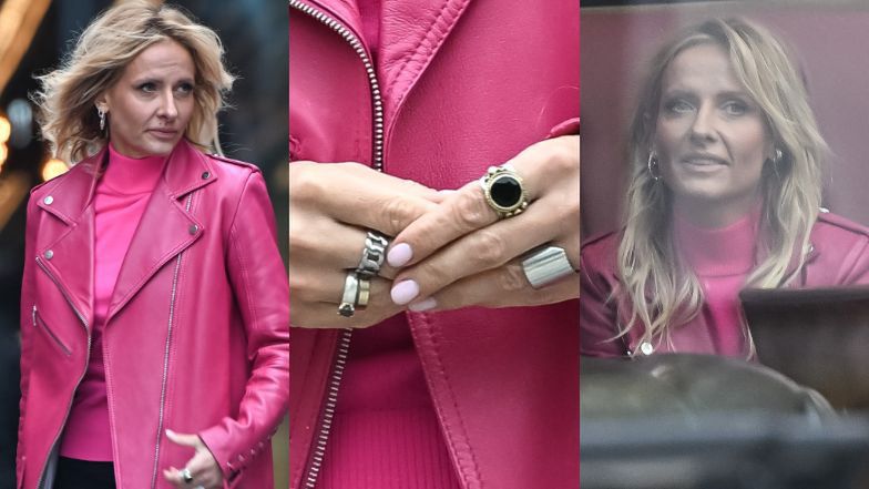 Patrycja Markowska eksponuje obrączkę 