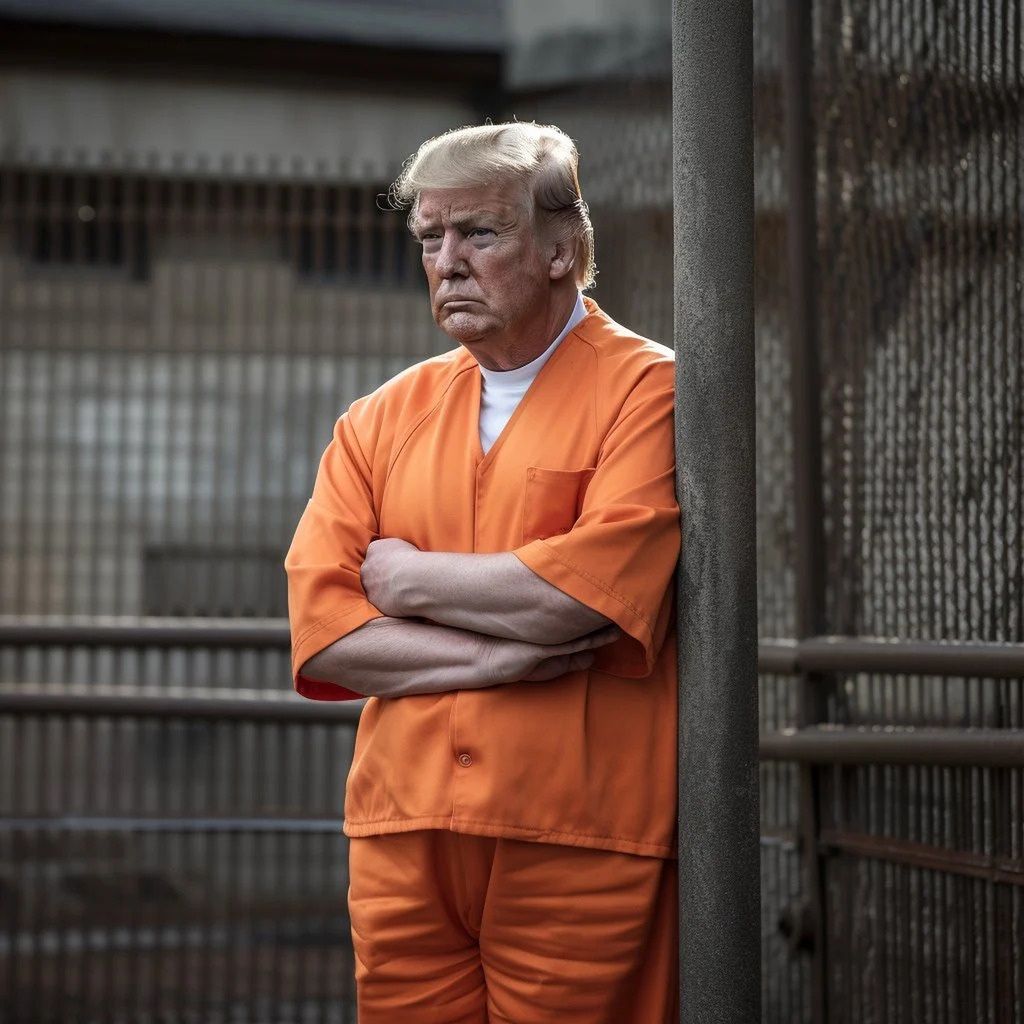 "Aresztowanie Donalda Trumpa" okiem Midjourney.