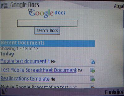 Google Docs na komórkach