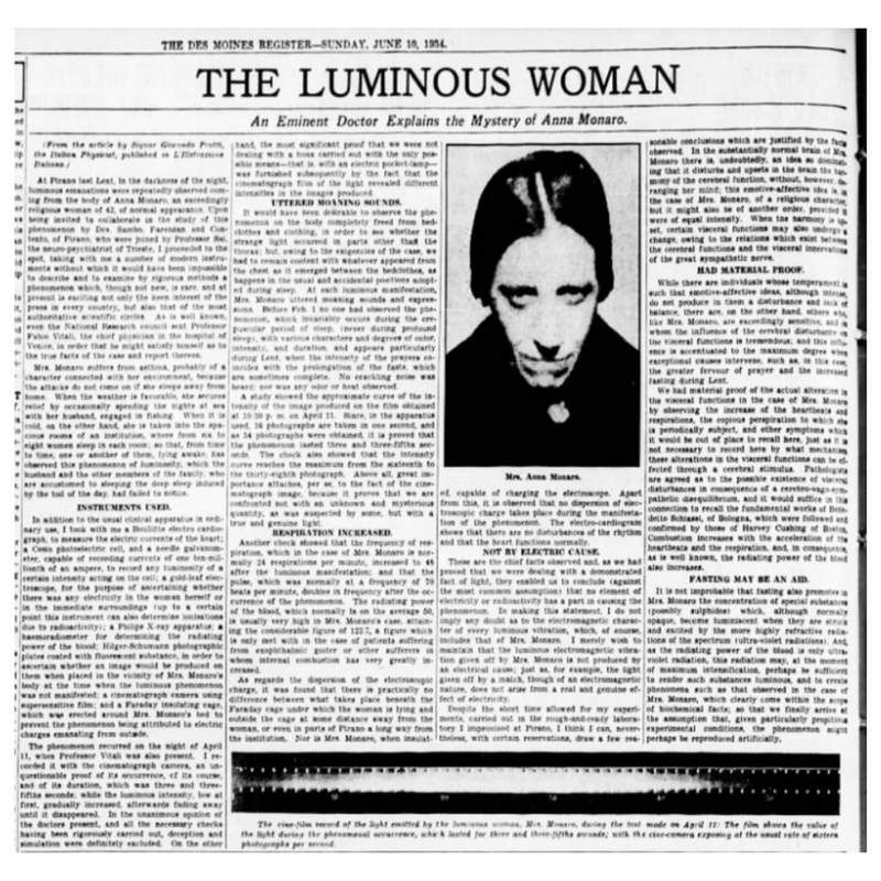 THE LUMINOUS WOMAN - 1934