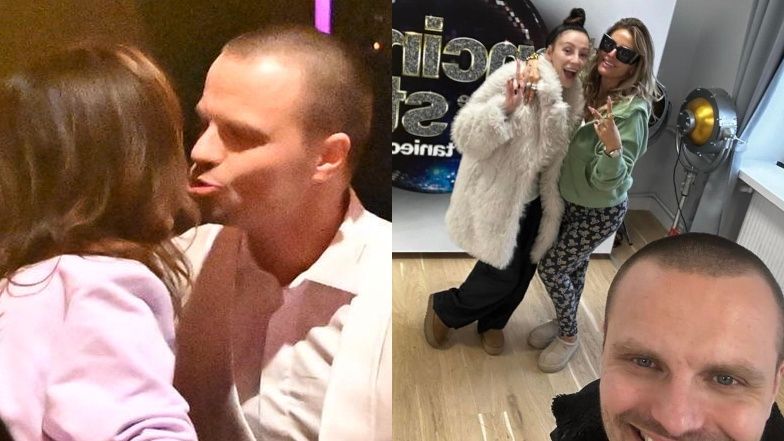 Marcin Hakiel całuje się z Dominiką na widowni "Tańca z Gwiazdami"