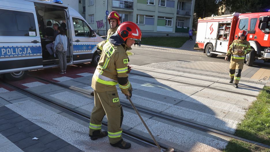 Na miejscu wypadku byli strażacy, ratownicy i koledzy po fachu s