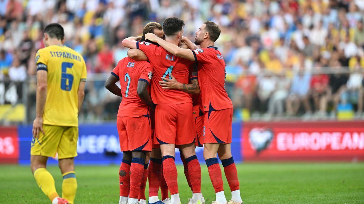 radość reprezentantów Anglii po golu na 1:1 we Wrocławiu