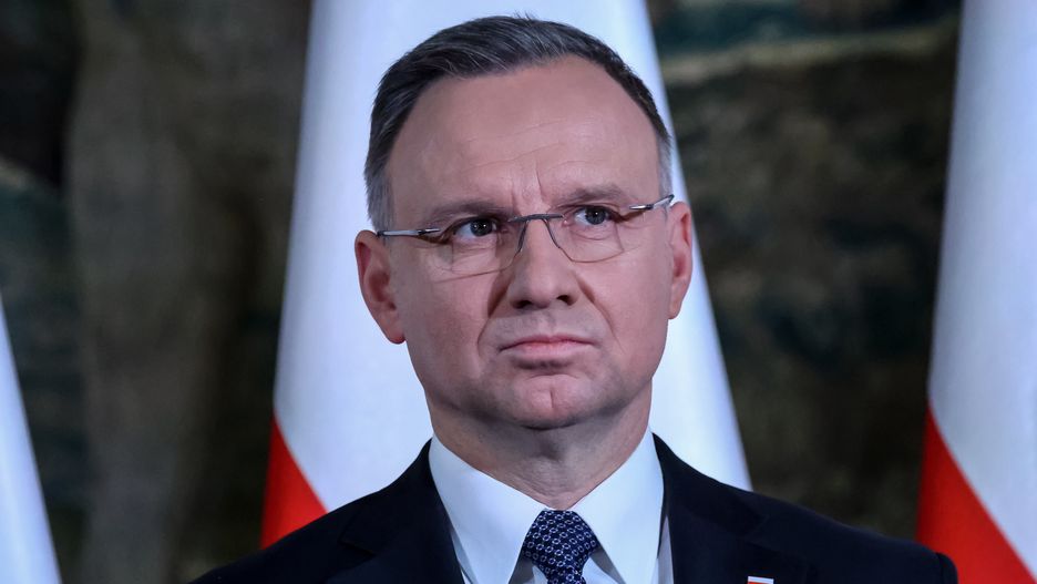 KRAKOW, POLAND - 2023/11/24: President of the Republic of Poland, Andrzej Duda attends the Plenary Meeting of the Social Committee for the Restoration of Krakow Monuments in landmark middle age architecture of Wawel castle, senator room, to celebrate and appreciate the work done to restore Krakow's medieval and more recent architecture. (Photo by Dominika Zarzycka/SOPA Images/LightRocket via Getty Images)