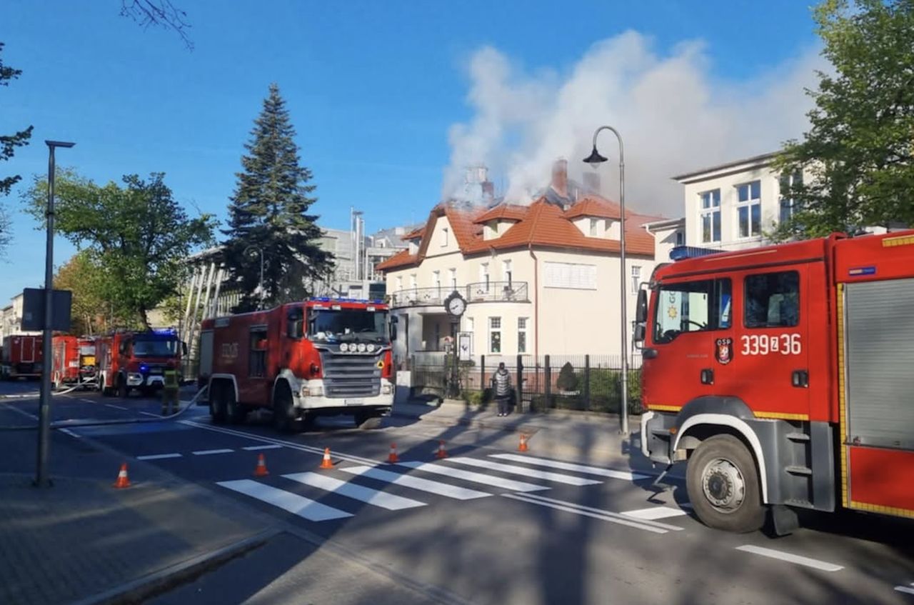 Pożar w Koszalinie. Ewakuacja 10 osób z budynku przedszkola