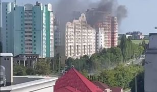 Kłęby dymu i odgłosy eksplozji w Rosji. "Spadł dron"