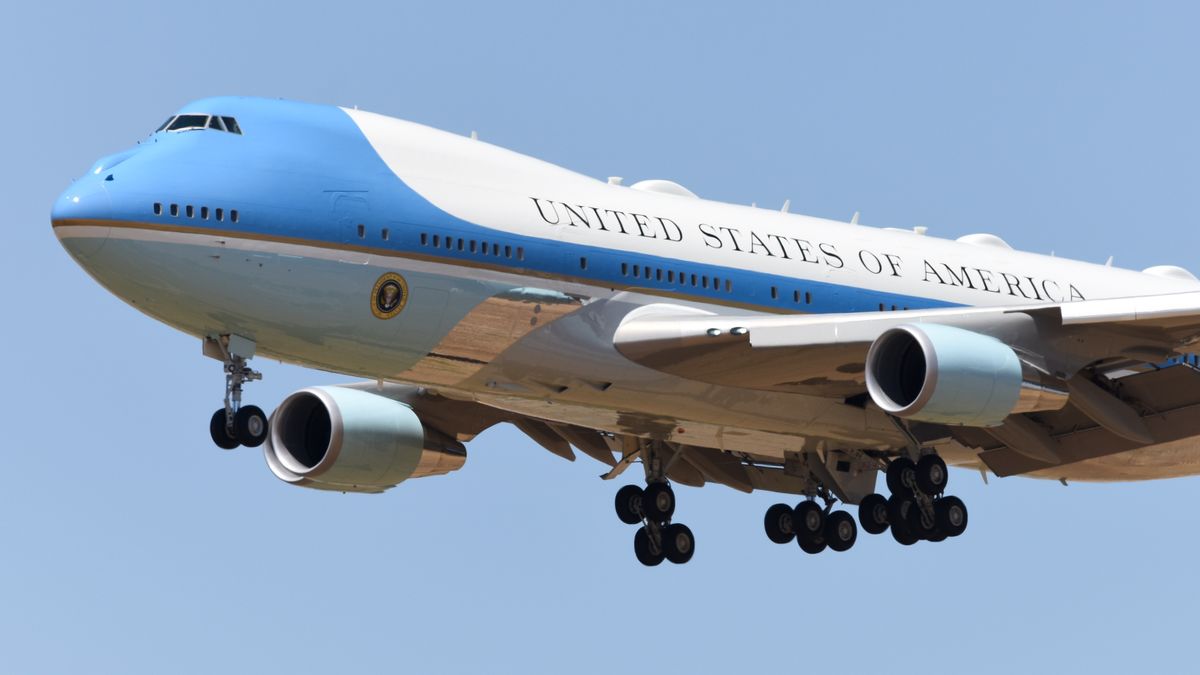 MADRID, SPAIN - JUNE 28: US President Joe Biden's Air Force One plane arriving at Torrejon de Ardoz air base, on 28 June, 2022 in Torrejon de Ardoz, Madrid, Spain. Biden has arrived in Spain in his Air Force One aircraft, shielded even in the event of a nuclear explosion and capable of refueling from the air. When Biden lands, he will board 'The Beast', his presidential limousine and the safest car in the world, with 20-centimeter thick armor, equipped with firearms and blood transfusion bags. The limousine is accompanied by a caravan of 50 vehicles. The National Police and the Guardia Civil will escort the motorcades at all times for the NATO summit, which officially begins tomorrow in Madrid, the 40th anniversary of Spain's accession to the North Atlantic Treaty Organization. Biden's objective at the NATO summit is to reaffirm ''the strong bilateral relationship'' between the two countries. (Photo By Gustavo Valiente/Europa Press via Getty Images)