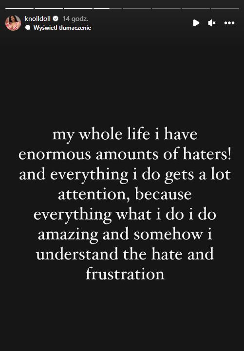 Na zdjęciu: wpis Ivany Knoll