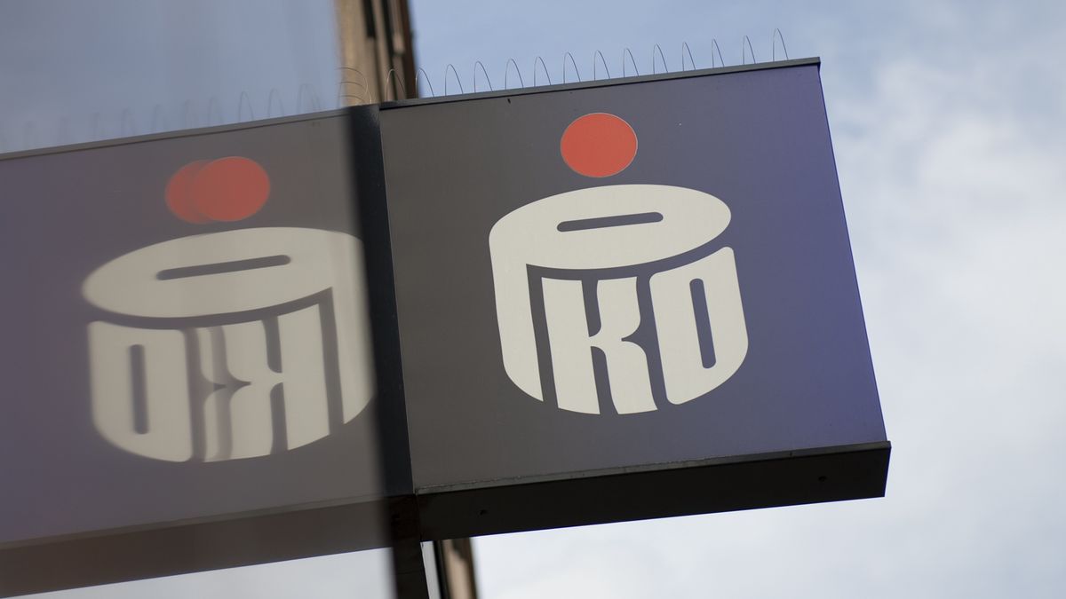 Polish bank PKO sign is seen on August 23, 2020 in Warsaw, Poland. (Photo by Aleksander Kalka/NurPhoto via Getty Images)