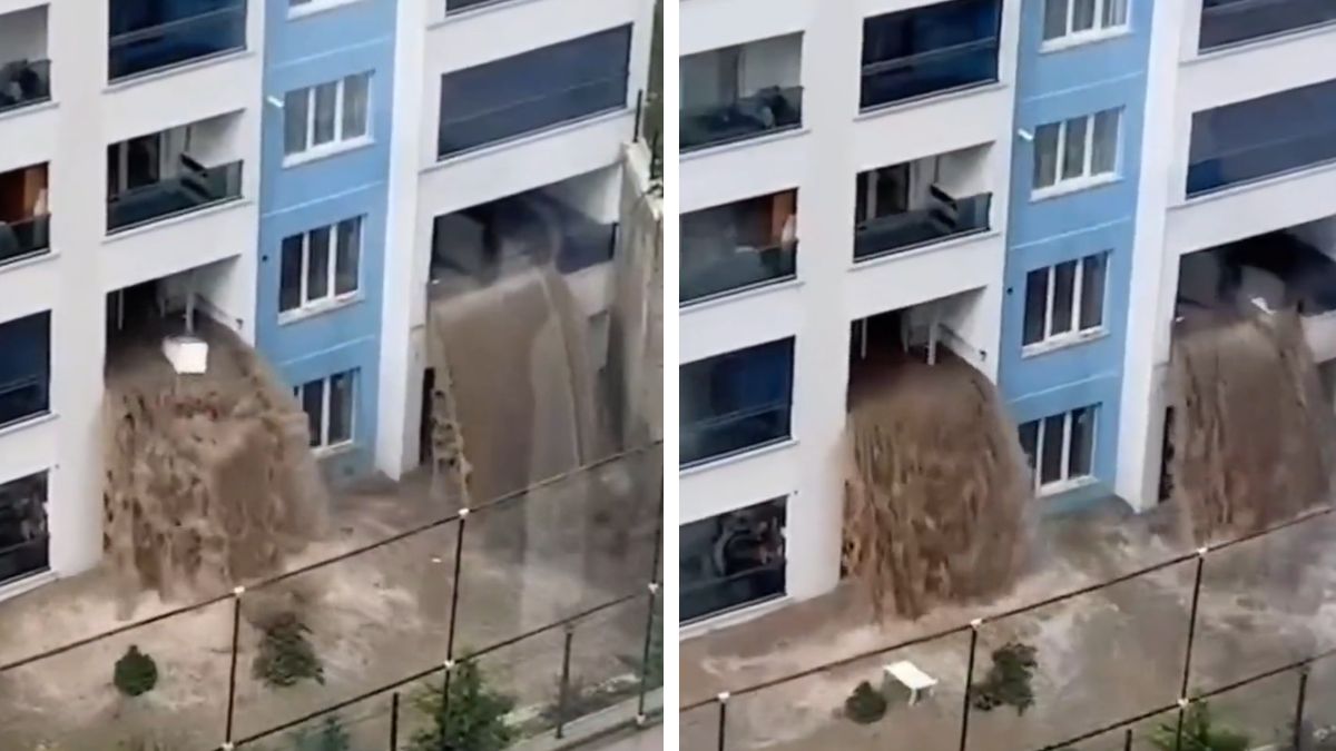 Powódź w Ankarze: woda wdarła się do budynku mieszkalnego