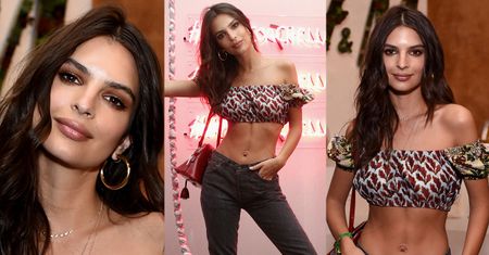 Emily Ratajkowski chwali się brzuchem na festiwalu