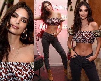 Emily Ratajkowski chwali się brzuchem na festiwalu