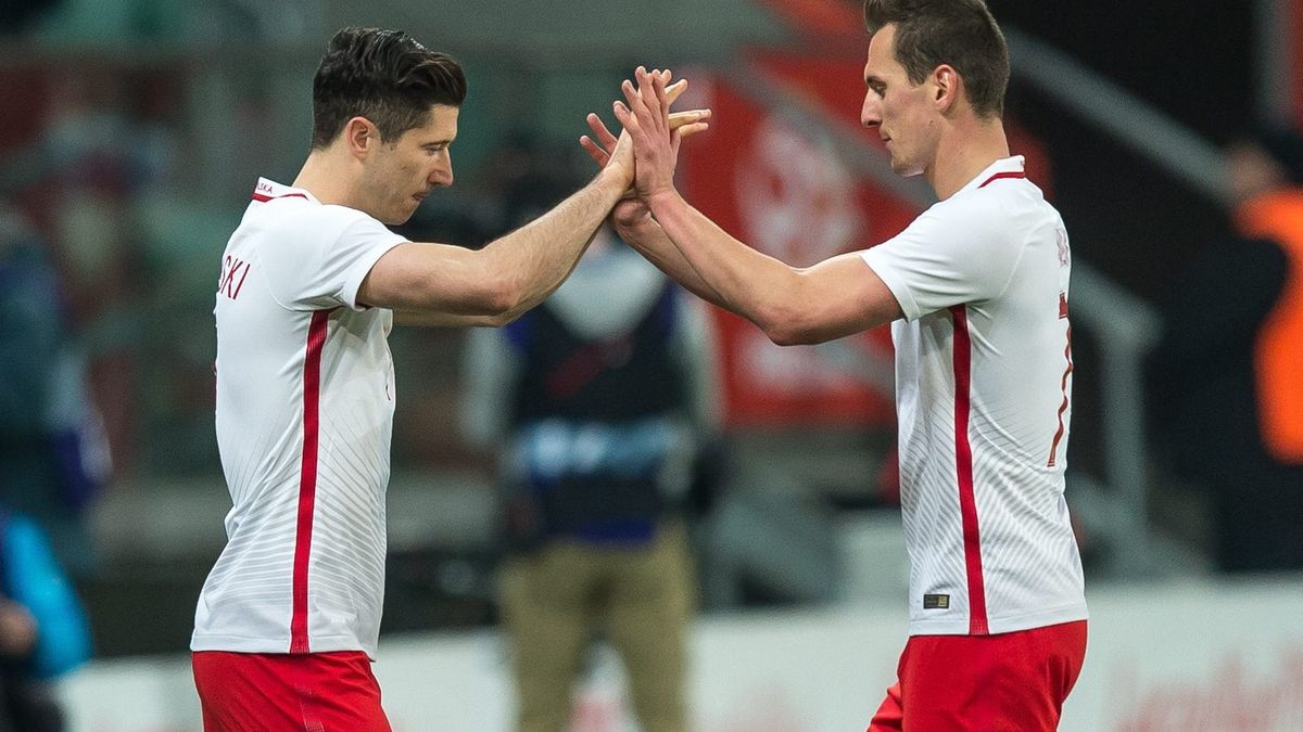 PAP / Maciej Kulczyński / Na zdjęciu: Robert Lewandowski i Arkadiusz Milik