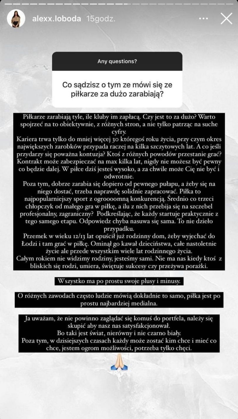 Narzeczona Przemysława Płachety rozprawia o WAGs i zarobkach piłkarzy