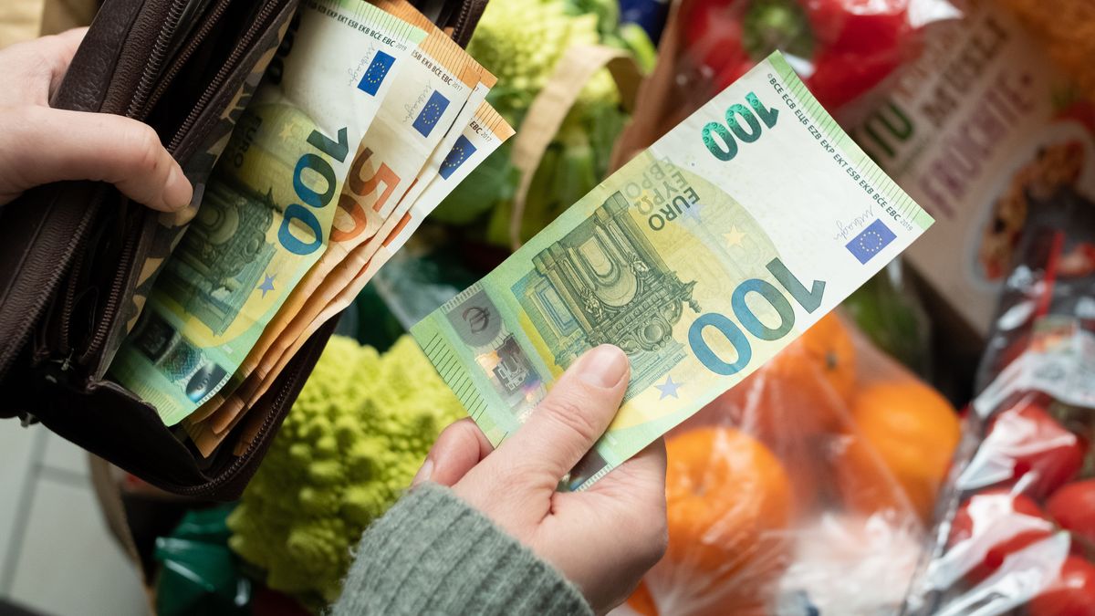 INGO HOFFMANN
geld, einkaufen, hand, lebensmittel, frau, einzelhandel, gemüse, leute, geldschein, bezahlen, teuer, preissteigerung, close up, kasse, geldbeutel, preis, portmonee, inflation, supermarkt, bargeld, geldbörse, euro, banknote, geschäft, betrag, laden, rechnung, begleichen, wocheneinkauf, handel, discounter, finger, cent, 100 euro, preisanstieg, brieftasche, obst, familie, verteuert