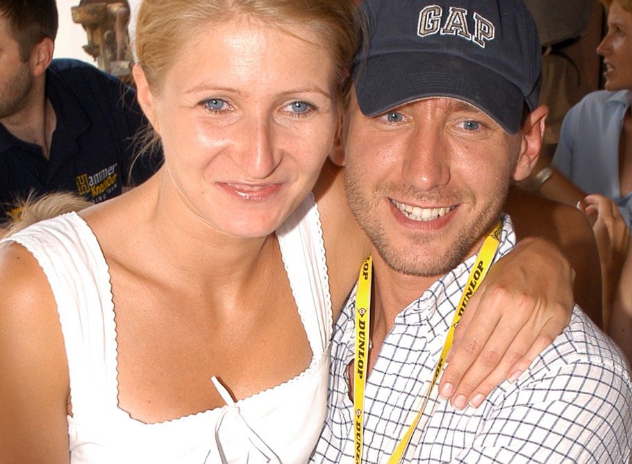 Piotr Kraśko z pierwszą żoną Dominiką