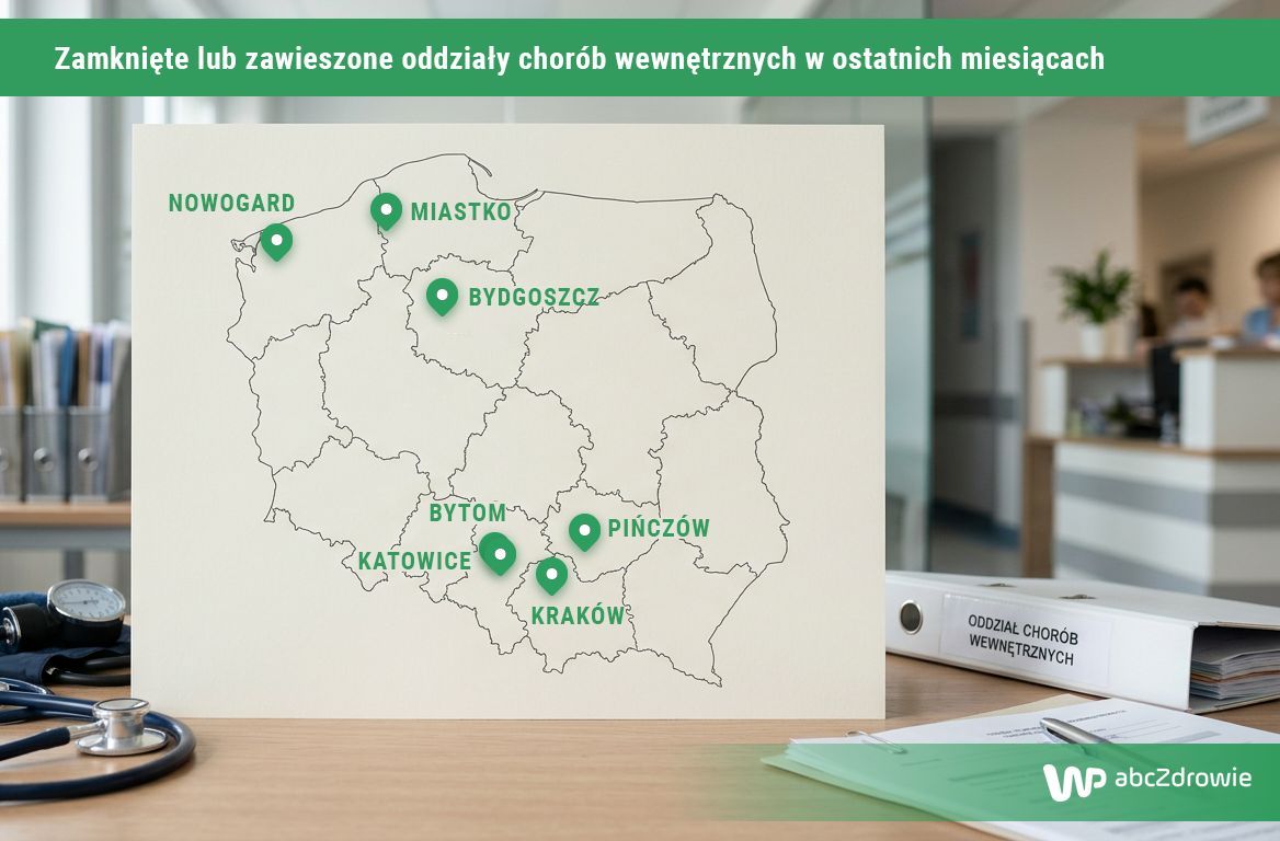 W tych miastach ubywa oddziałów chorób wewnętrznych