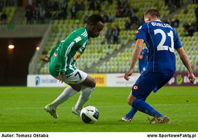 Jesienią Lechia strzeliła jedynego gola Ruchowi po podaniu Traore. Do siatki trafił defensor Niebieskich Piotr Stawarczyk