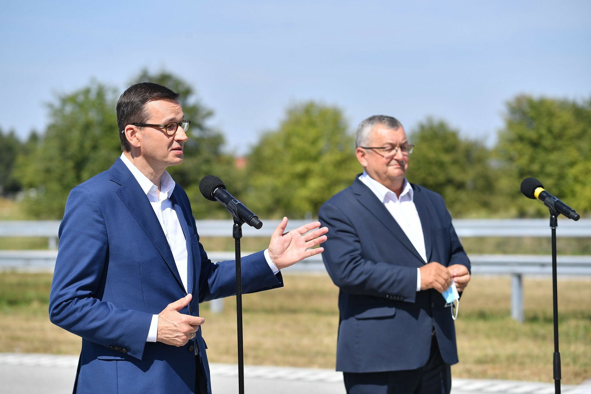 Autostradę A1 otwierali premier Mateusz Morawiecki i minister infrastruktury Andrzej Adamczyk. Zdjęcie archiwalne