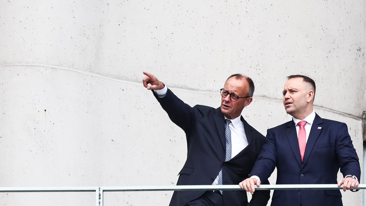 Reparacje wojenne. Niemiecki poseł o "powadze polskich roszczeń". Na zdjęciu Friedrich Merz i Karol Nawrocki