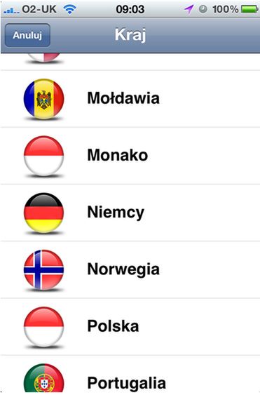 Odwrócona flaga Polski w nawigacji TomTom 2