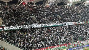 Kibice Legii wywiesili taki transparent i zaczęli krzyczeć. Było ostro