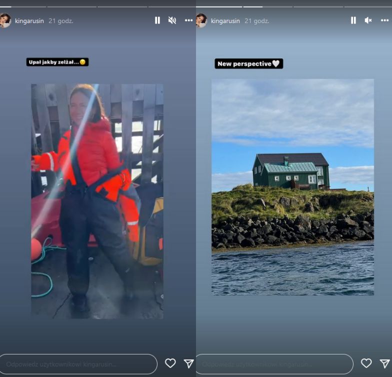Kinga Rusin morsuje na Islandii