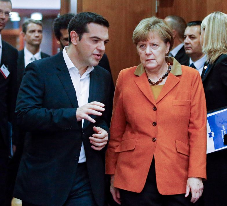 Na zdjęciu premier Grecji Aleksis Cipras i kanclerz Niemiec Angela Merkel