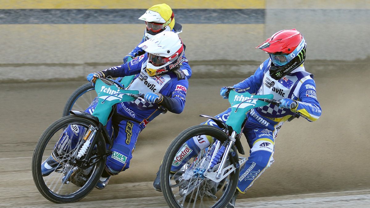 Robert Lambert (w kasku białym) i Jack Holder (czerwony)